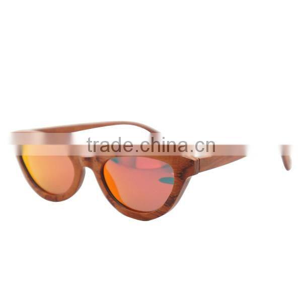 Retro Wooden Frame Sexy Cat Eye Sunglasses for Women rose wood sun glasses