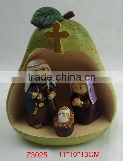 Polyresin 3d baby jesus birth craft holy family figurines