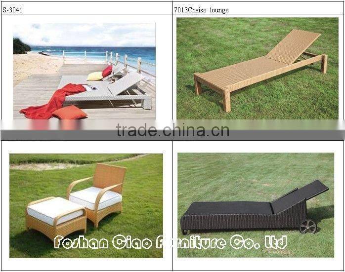 Guangdong rattan furniture factory/garden chaise lounger 2016
