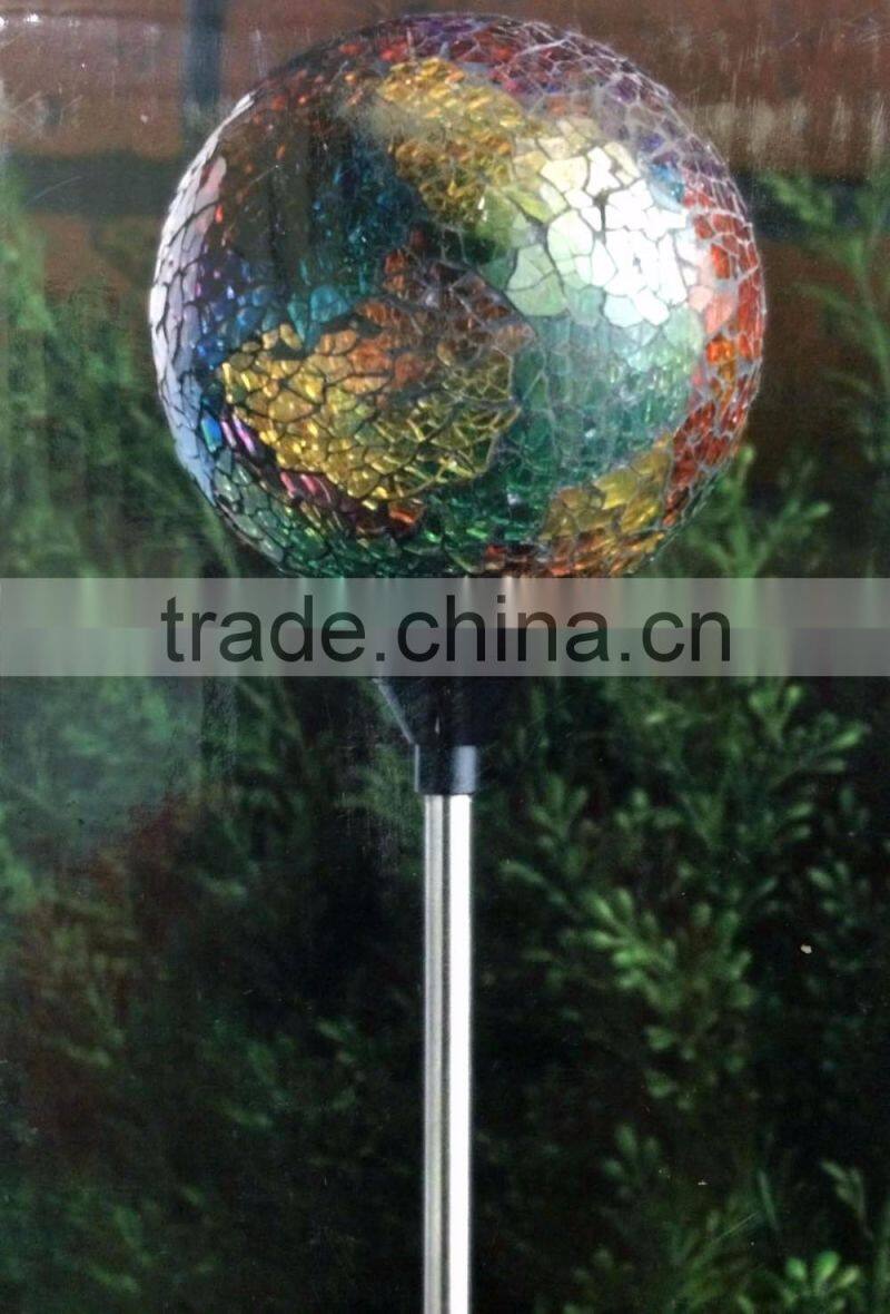 12-PC SUNSET SOLAR MOSAIC BALL (PDQ) Light