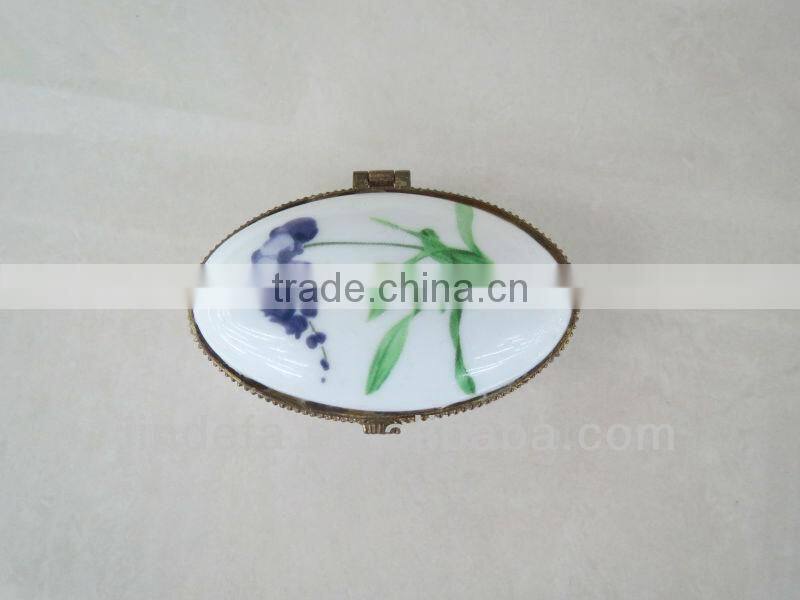porcelain/ceramic jewel box with decal