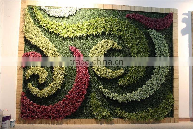 fake plant free combination grass flower green wall for hotel office decoration