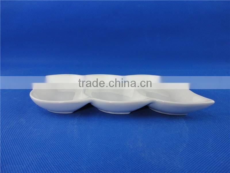 plates porcelain different shapes white