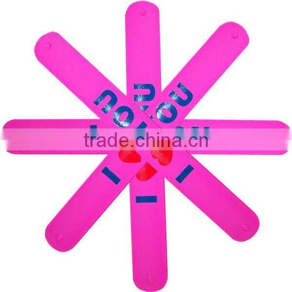 high quality silicone customized slap bracelet