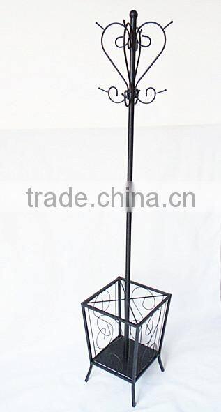 RH-4737 Multifunctional metal standing coat rack with umbrella holder hat clothes coat rack