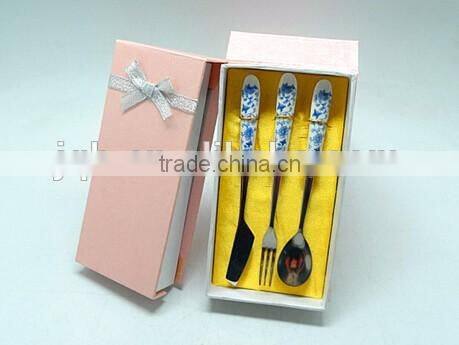 porcelain handle flatware set stainless steel cutlery set