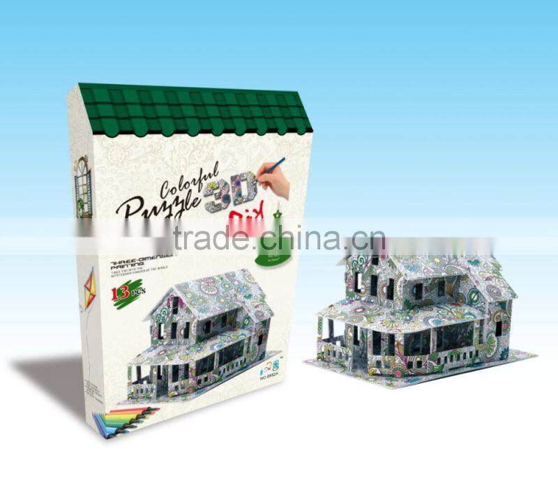 newly-developed 3D painting paper puzzle for kids LT8882A