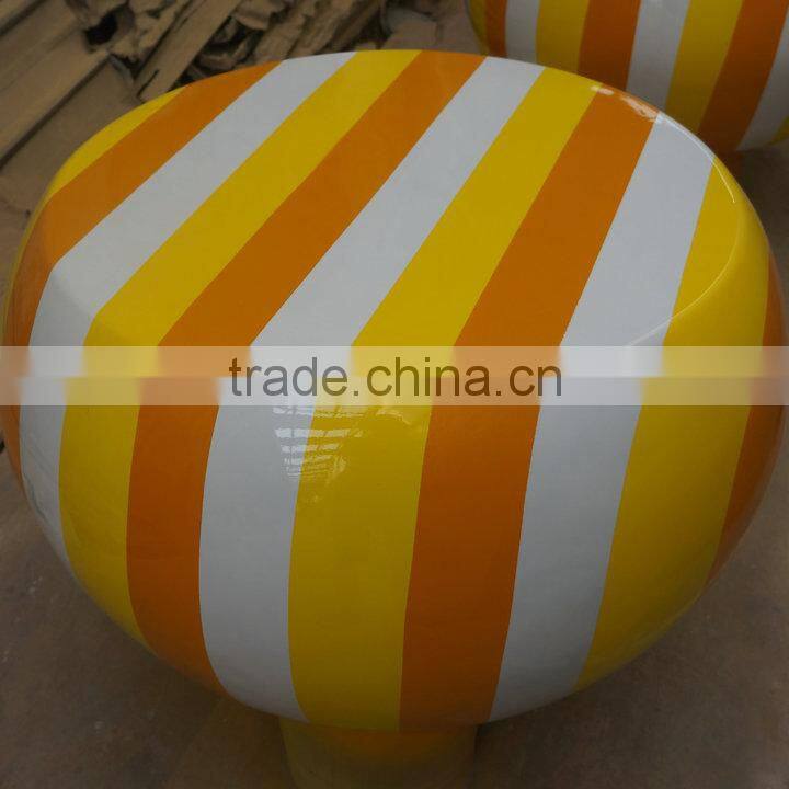 Big fiberglass round chair