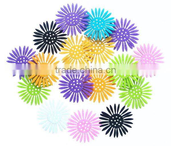 progiftspace 2017 new laser cut fabric felt artifical chrysanthemum flower decoration wholesale for wedding scrapbooking DIY