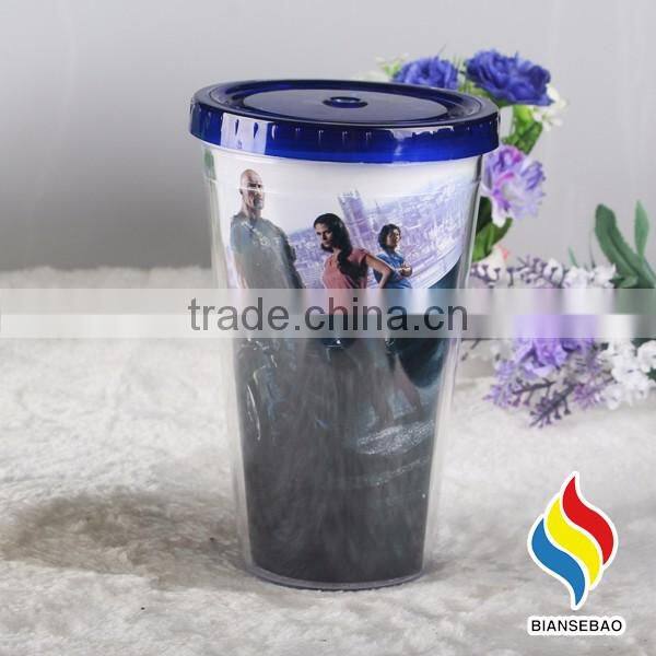 Sedex 4P 16oz double wall acrylic tumbler with paper insert