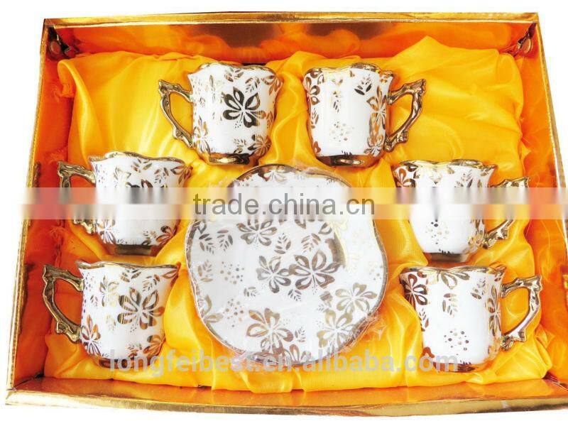 Delegant 12pcs Chinese Porcelain Coffee Cup Sets