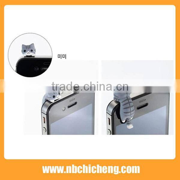 Hot Selling PVC anti Dust Plug, Mobile Phone Cat Dust Plug, Cute Phone Dust Plug