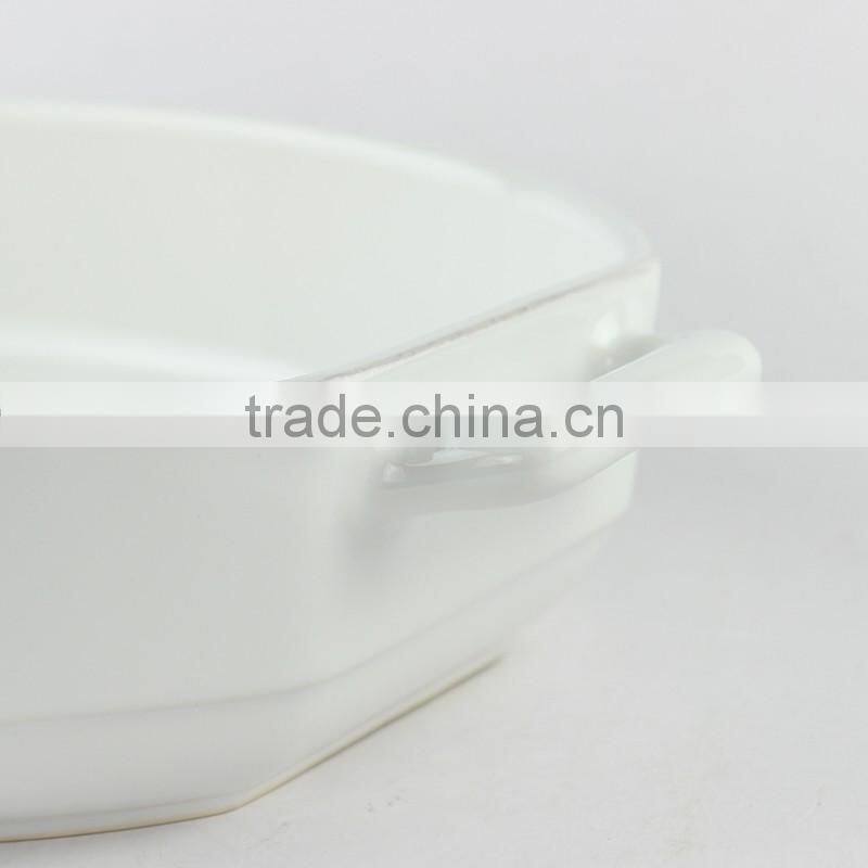 Heat resistant baking pan ceramic bakeware sets with handle in stocked