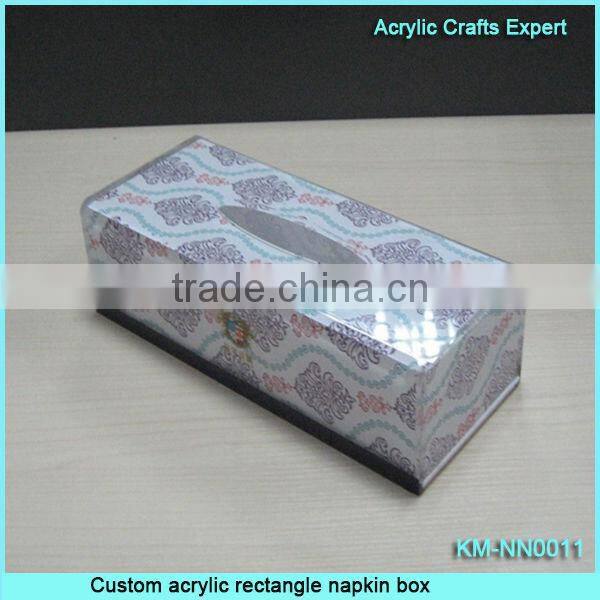 Custom acrylic rectangle napkin box,tissue boxes