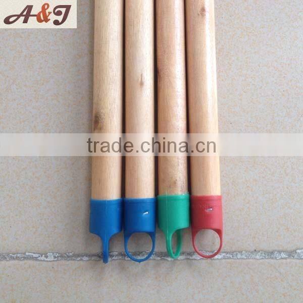 varnished short handle broom