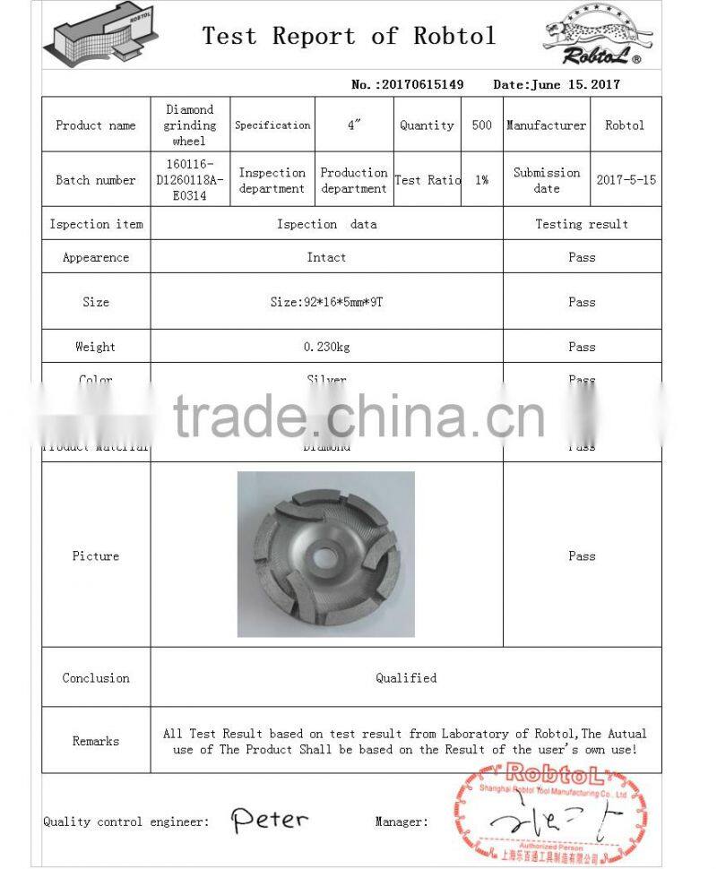 92mm flower type segment diamond grinding wheel abrasive polishing disc for concrete granite marble double cup wheel