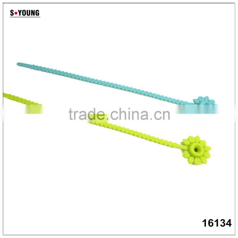 16134 flower shape Silicone Multi-Use Tie Wraps