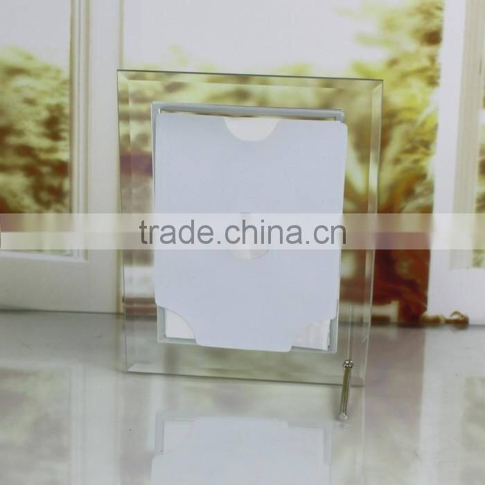 Transparent Clear Crystal Picture Frame Wholesale Silver Edge Glass Picture Frames