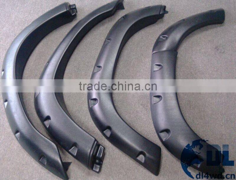 Black wheel arch fender flares wheel fender for toyota LC80