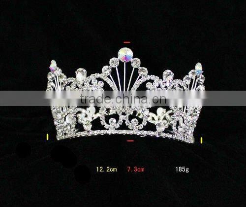 Wholesale Rhinestone Pageant Crown Accessories for Crystal Hair Accessories Jewelry Tiara