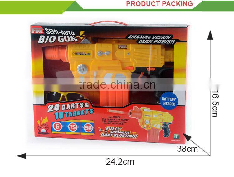 Popular kids play electric toy rubber game soft bullet gun