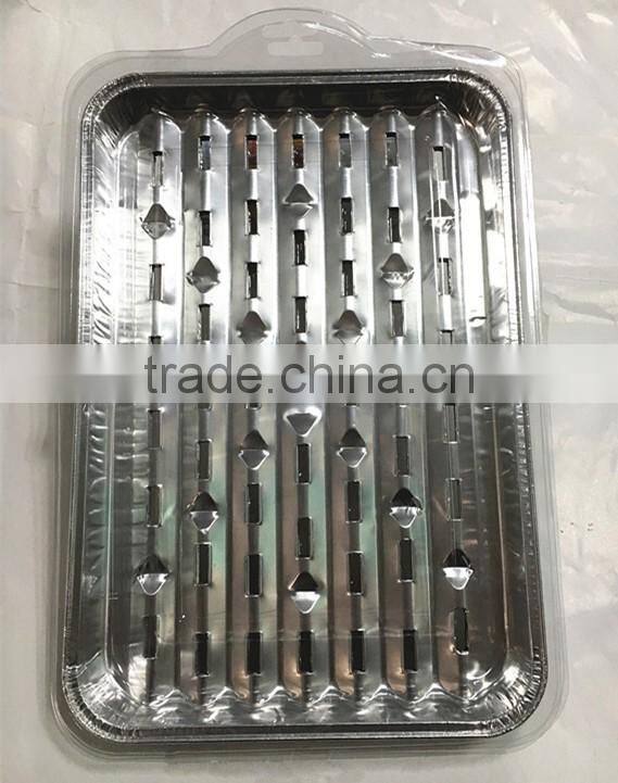 China made aluminum disposable BBQ tray,BBQ serving tray.
