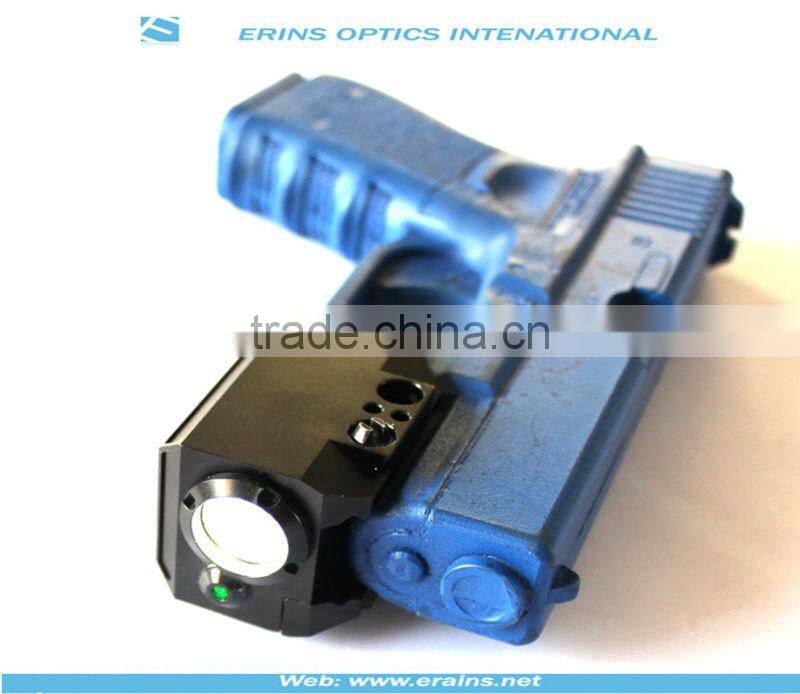 New compact square tactical green laser sight and strobe 200 lumen CREE Q5 LED light combo (FDA certified)