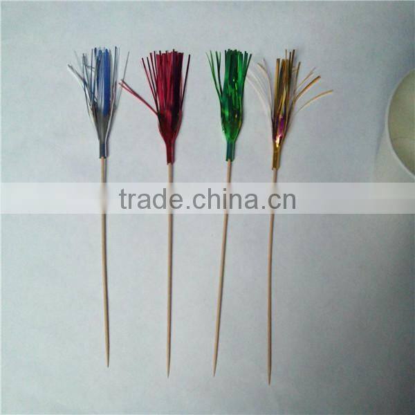 colorfull palmtree disposable cocktail tinsel stick