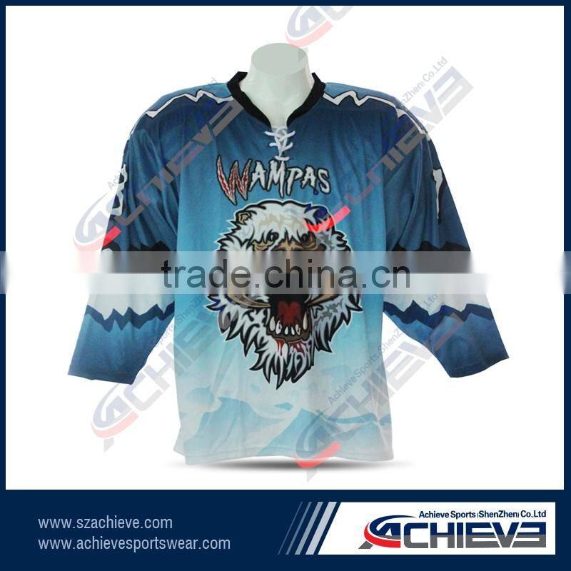 custom trainning digital printing cheap wholesale ice hockey jersey