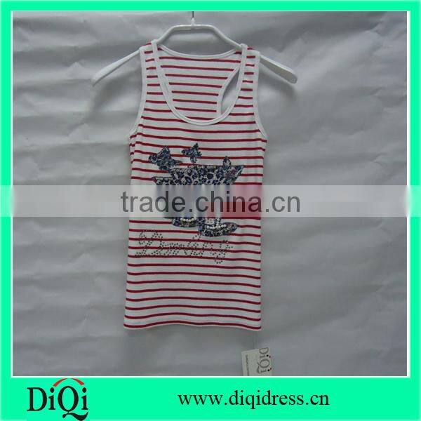 women white and pink stripe tank tops with hot fit
