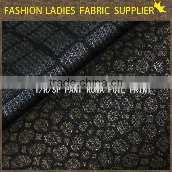 latest fashion pants foil pante roma for trousers wholesale many stocks pante roma fabric