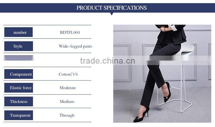 Female slim pants straight legged trousers ladies dress pants overalls skinny pants black suit pants custom made