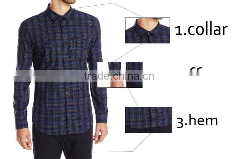 SZXX Hot Sale Casual lattice Blouse Long Sleeve For Mens Shirts