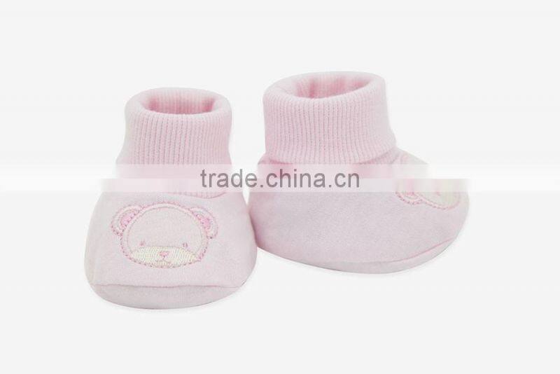 Wholesale Baby Product Lovely Beer Embroidered Organic Cotton Fancy Baby Sock