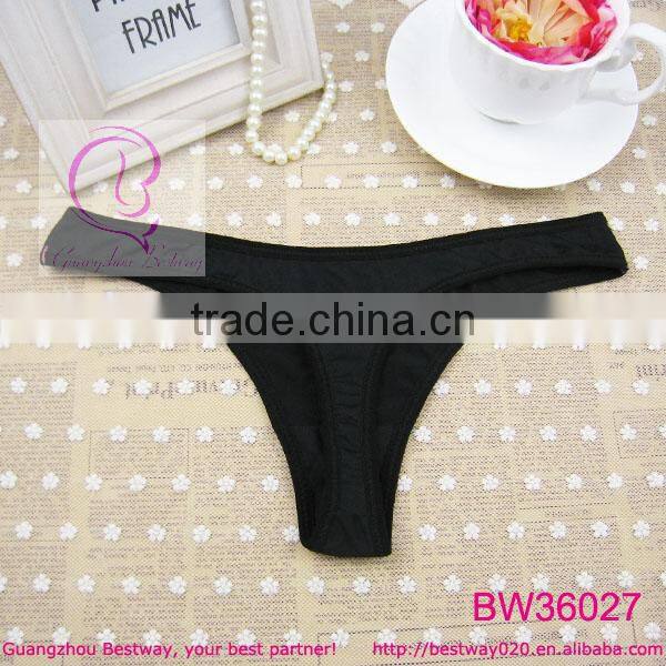 Shiny rhinestone balck tight thongs BW36027