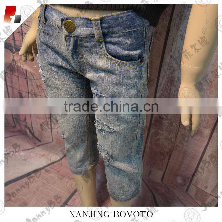 New design washed boys grey ripped jeans