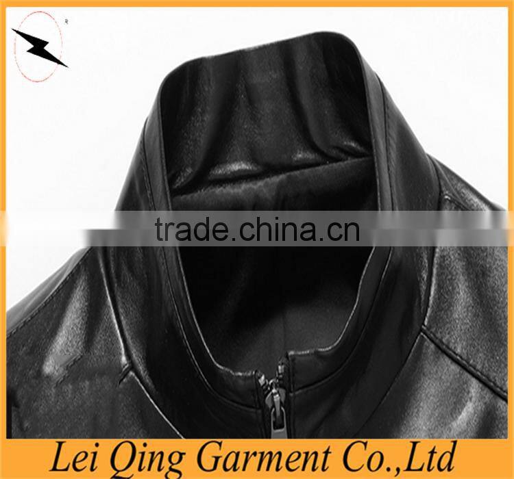 OEM service simple designs custom slim men leather jacket