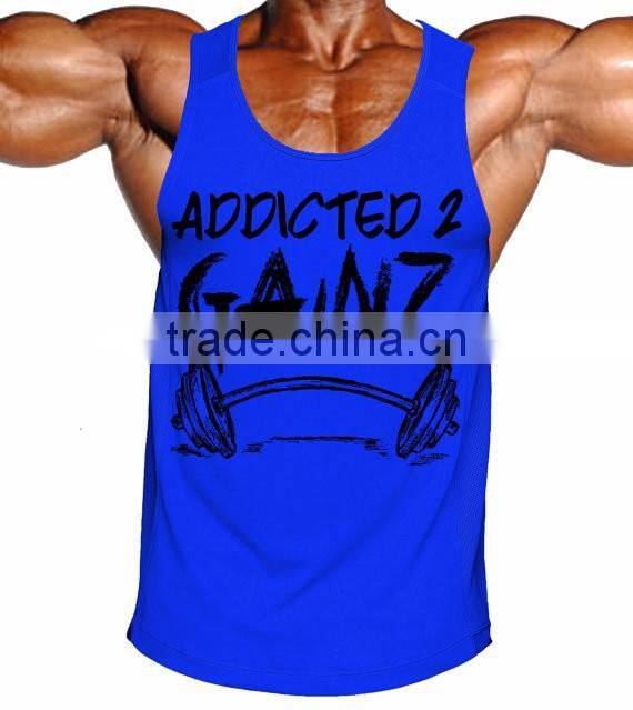 Newest Custom mens tank top stringer vest for men