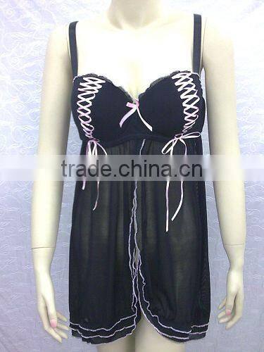 High quality lace sexy lingerie breathable quick dry Fench size hot selling baby doll