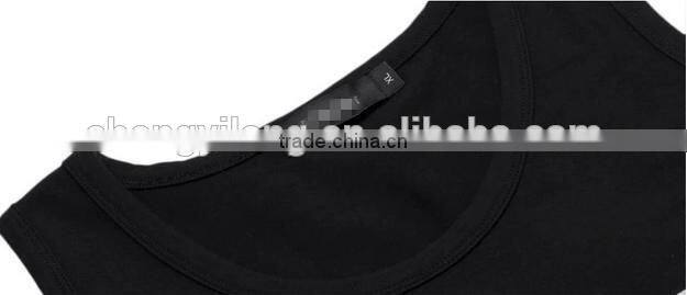 2015 High quality men's vest men's tank top for sportswear men's singlet with side zipper