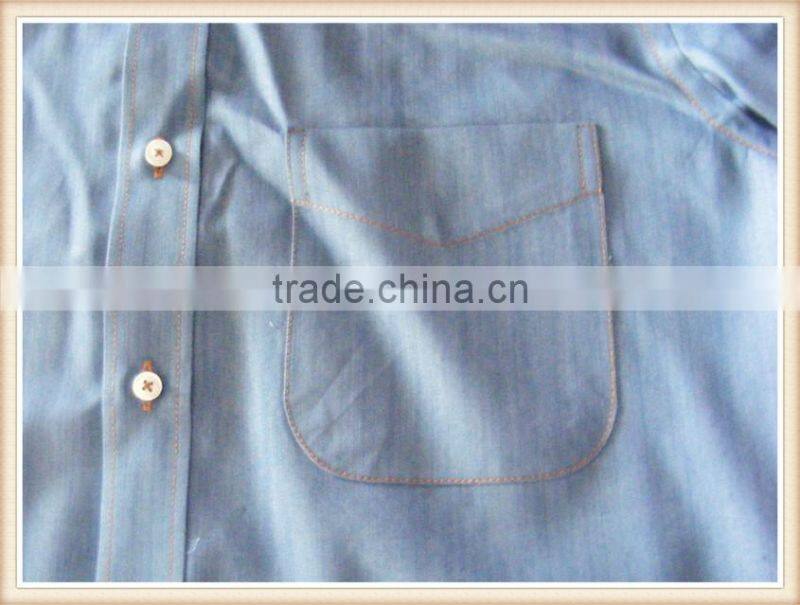 2016 CUSTOM men Elephant embroidered denim shirts