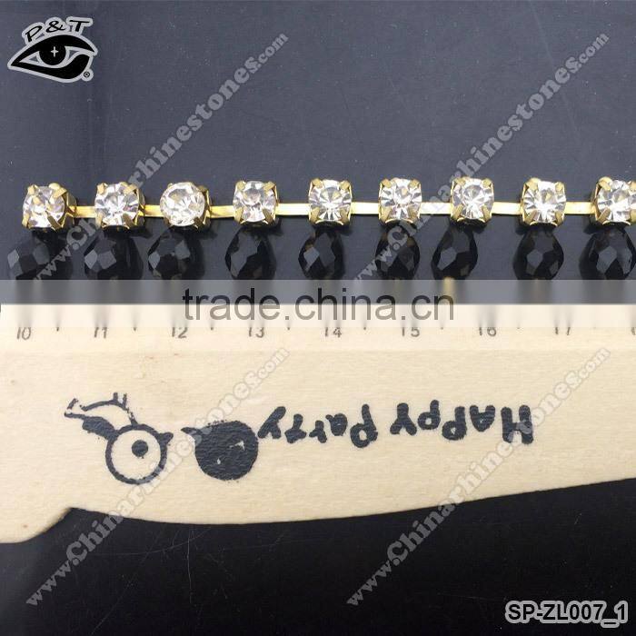 New Design Rhinestone beaded trim acrylic rhinestone chains