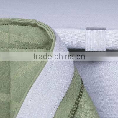 100% polyester table skirts with iron hanger for banquet wedding table skirting table linen and polyester table skirting cover
