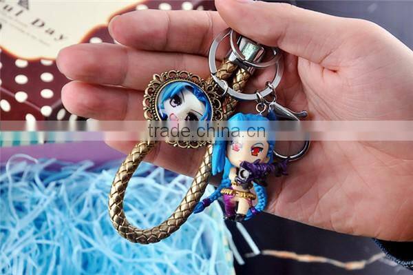 (Top Sell)Hot game League of Legends key chain,LOL figure keychain,PVC figure keychain