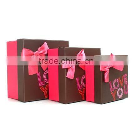 Romantic Valentine's Day Gift Box with Printed "Love You" ,Birthday Party Gift Box Manufacturer