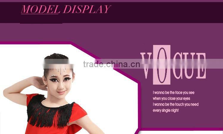 Girls Sexy Leopard Latin Dance Skirt Suits Children Kids Performance Latin Fringe Dress