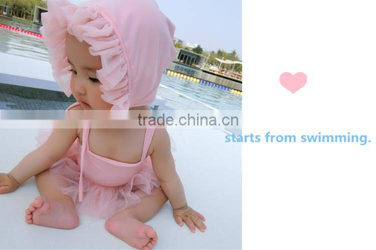 2017 childern girl anti-UV swim wear child baby sunblock beachwear