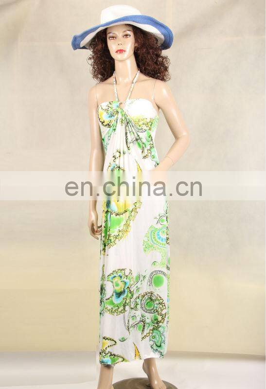 Fashionable girl's hippie beach long dress