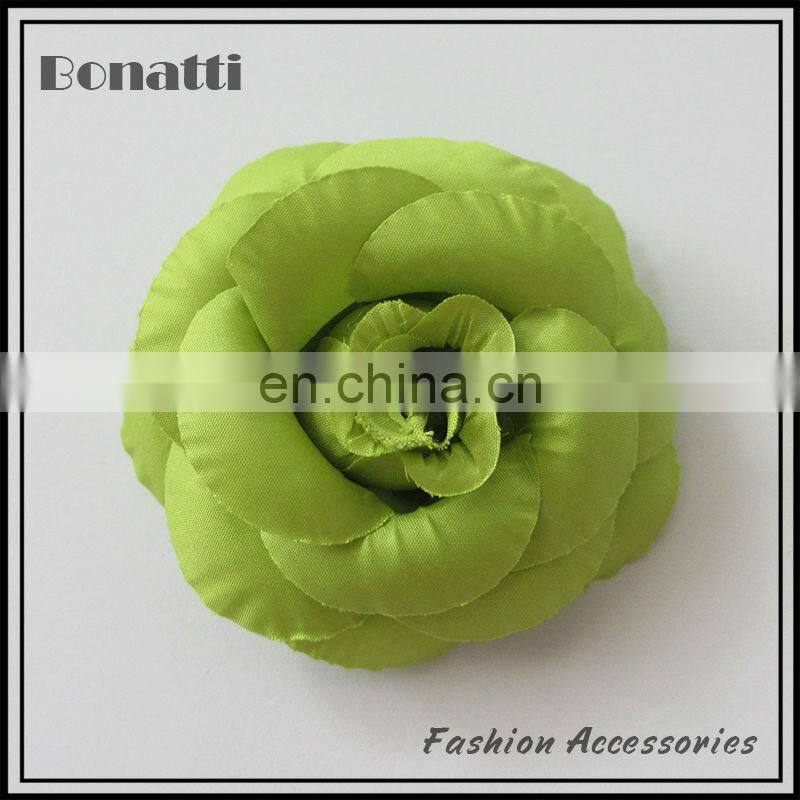2014 Fashion small fabric brooch flower green fabric flower brooch