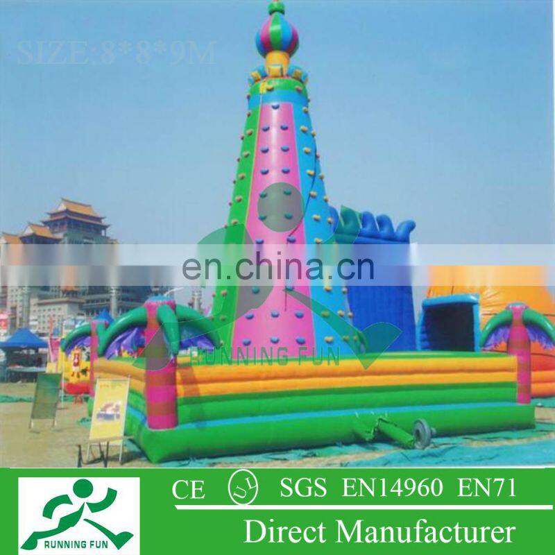 inflatable rock wall, inflatable climbing wall for sale,ICW08